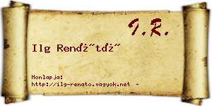 Ilg Renátó névjegykártya